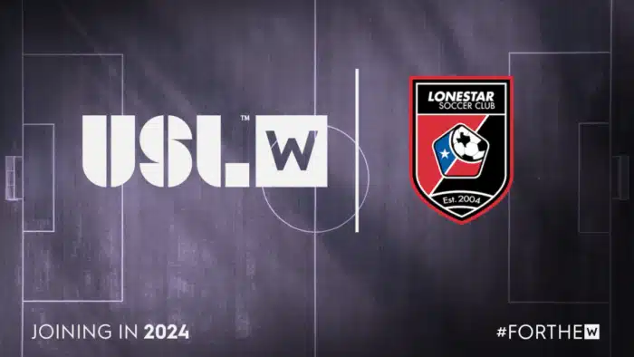 Lonestar Soccer Club joining USL W League in 2024 announcement with club logo