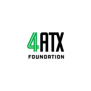 4ATX Foundation logo with green and black text on a white background