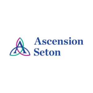 Ascension Seton logo with a stylized trinity knot design