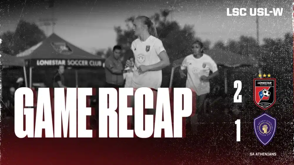 Lonestar Soccer Club defeats SA Athenians 2-1 in USL-W match game recap banner