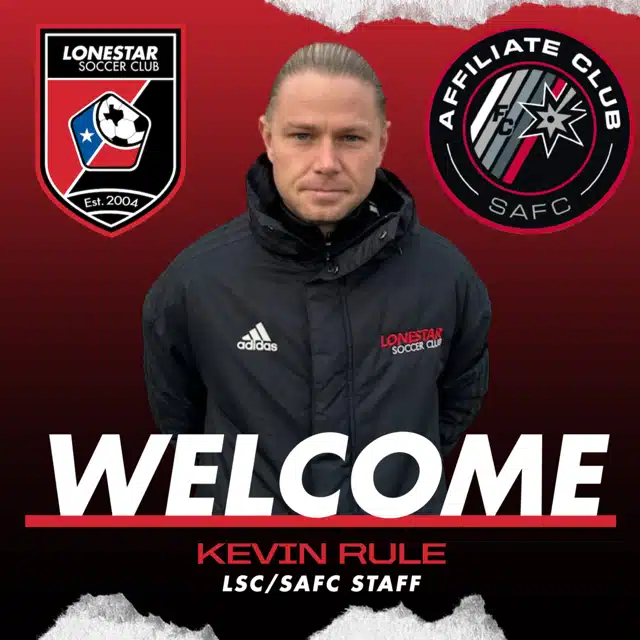 Man in Lonestar Soccer Club jacket welcomed to staff