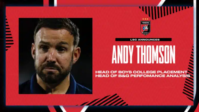 Andy Thomson appointed head of boys college placement and performance analysis at LSC